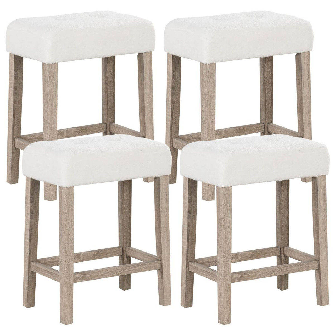 Counter Height Bar Stools with Rubber Wood Legs (2- or 4-Pack) product image Counter Height Bar Stools with Rubber Wood Legs (2- or 4-Pack) product image
