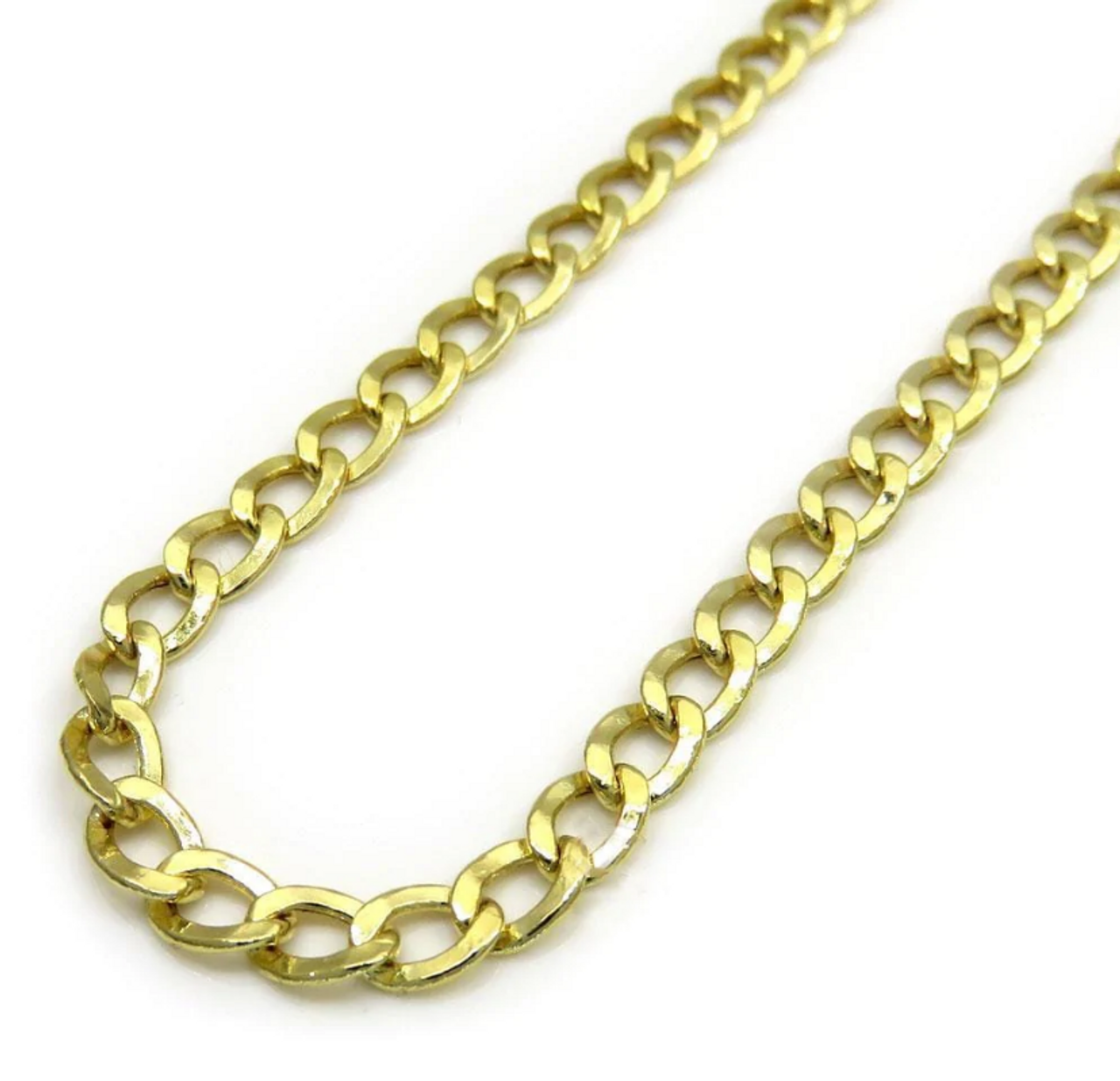 Solid 14K Gold Chain 4mm Chain Necklace product image