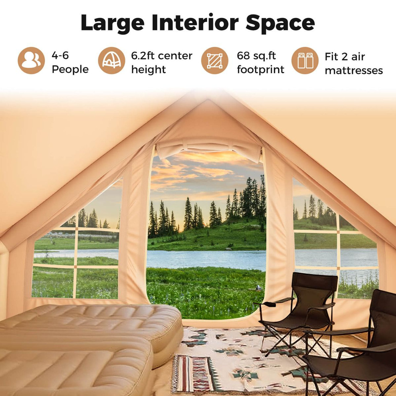 Inflatable Tent with 2 Doors (4-6 Person) product image
