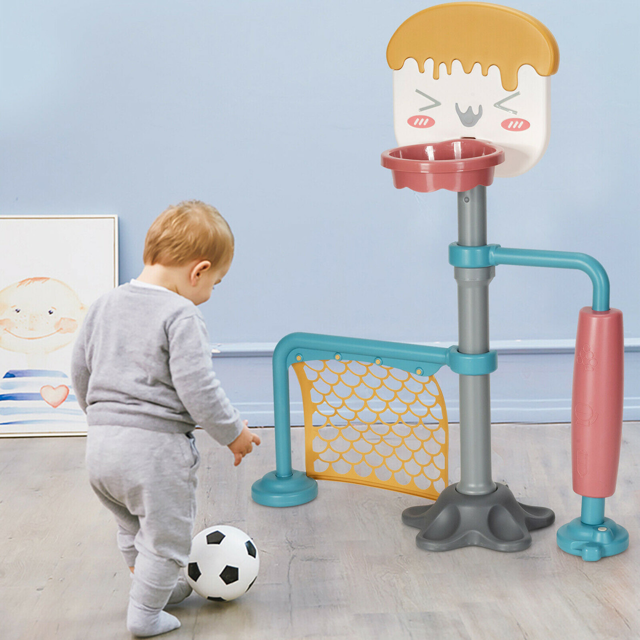 3-in-1 Toddlers' Basketball/Soccer/Roller Activity Center product image