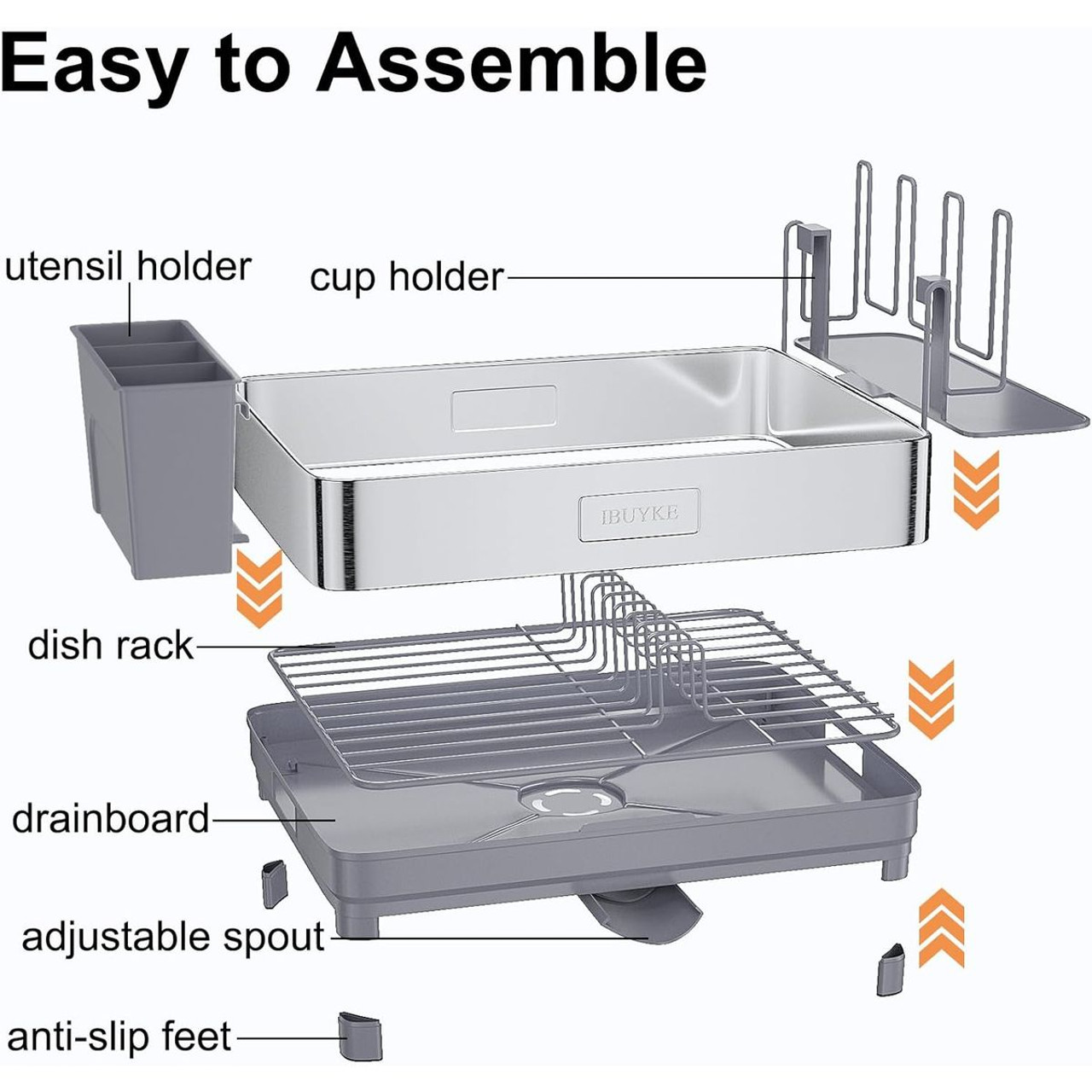 Stainless Steel Dish Drying Rack product image Stainless Steel Dish Drying Rack product image