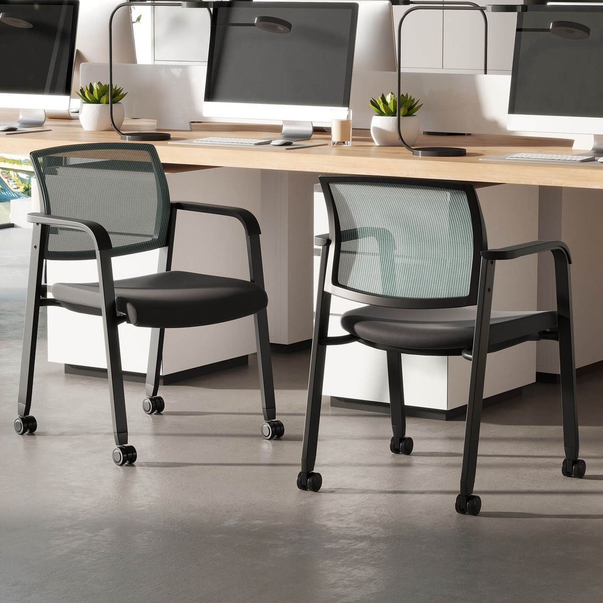 Stackable Office Guest Mesh Chairs (Set of 2 or 4) product image