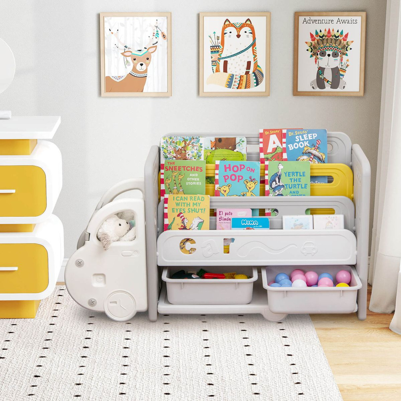 3-Tier Kids' Toy Storage and Bookshelf product image