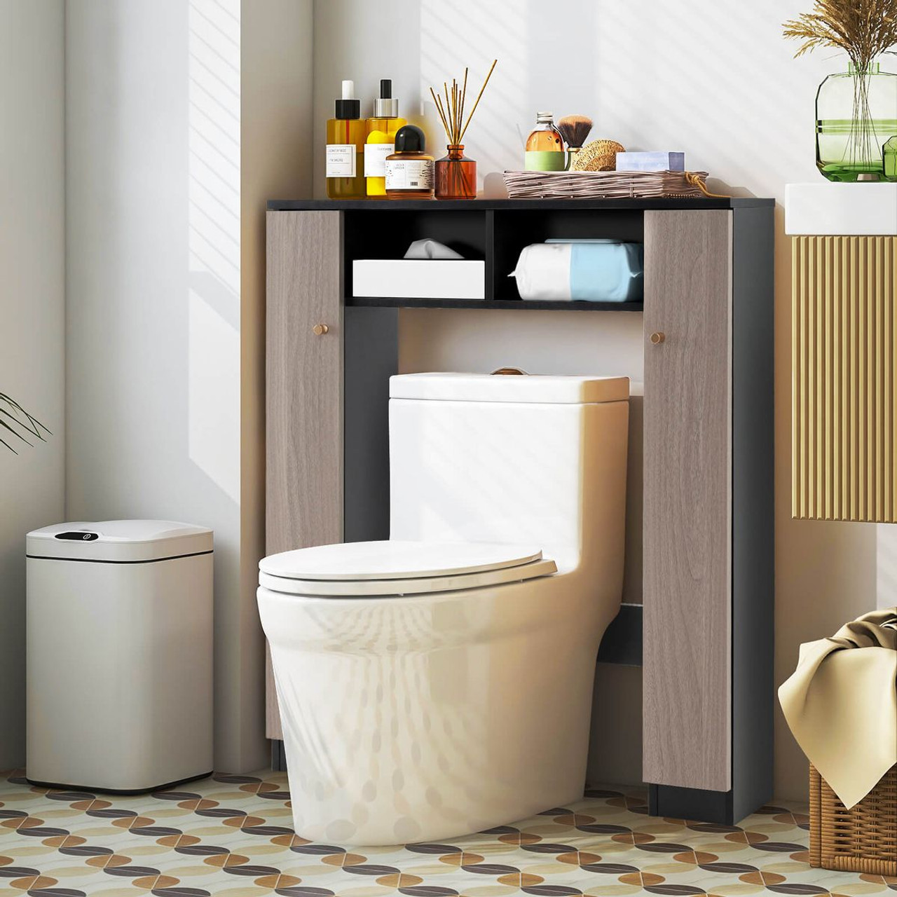 Double Door Over-The-Toilet Storage Cabinet product image Double Door Over-The-Toilet Storage Cabinet product image