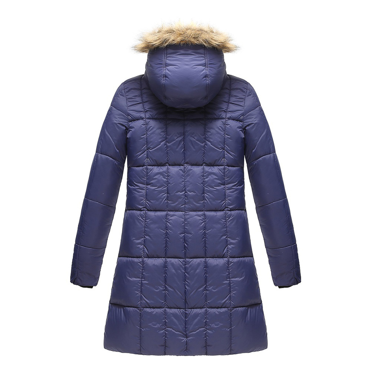 Haute Edition® Women's Mid-Length Puffer Parka Coat with Faux Fur-Lined Hood product image