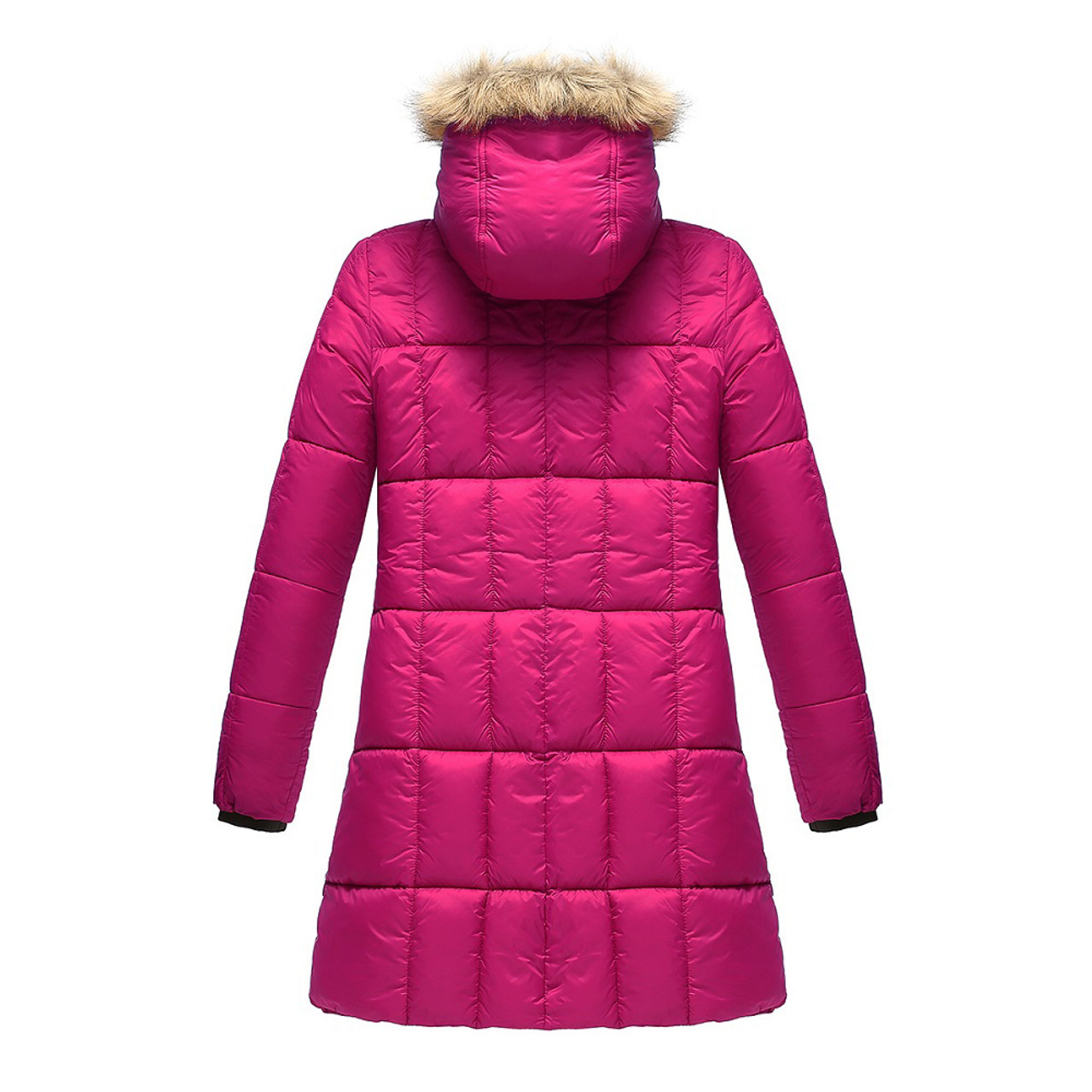 Haute Edition® Women's Mid-Length Puffer Parka Coat with Faux Fur-Lined Hood product image