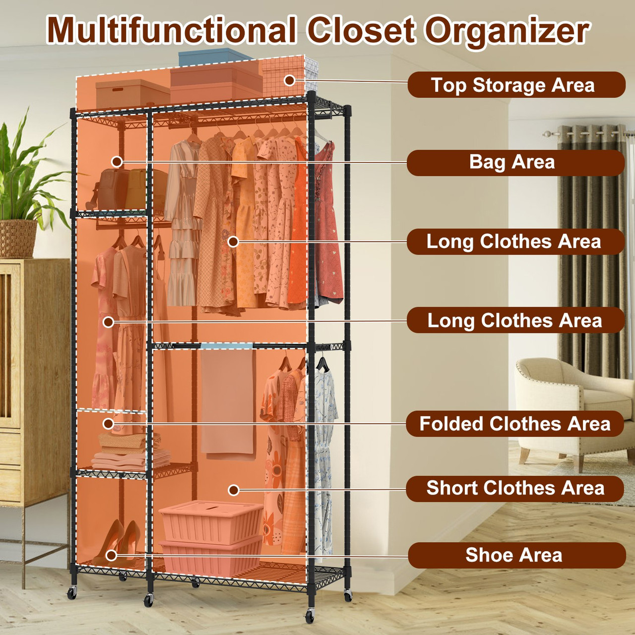 NewHome 4-Tier Heavy Duty Garment Rack product image