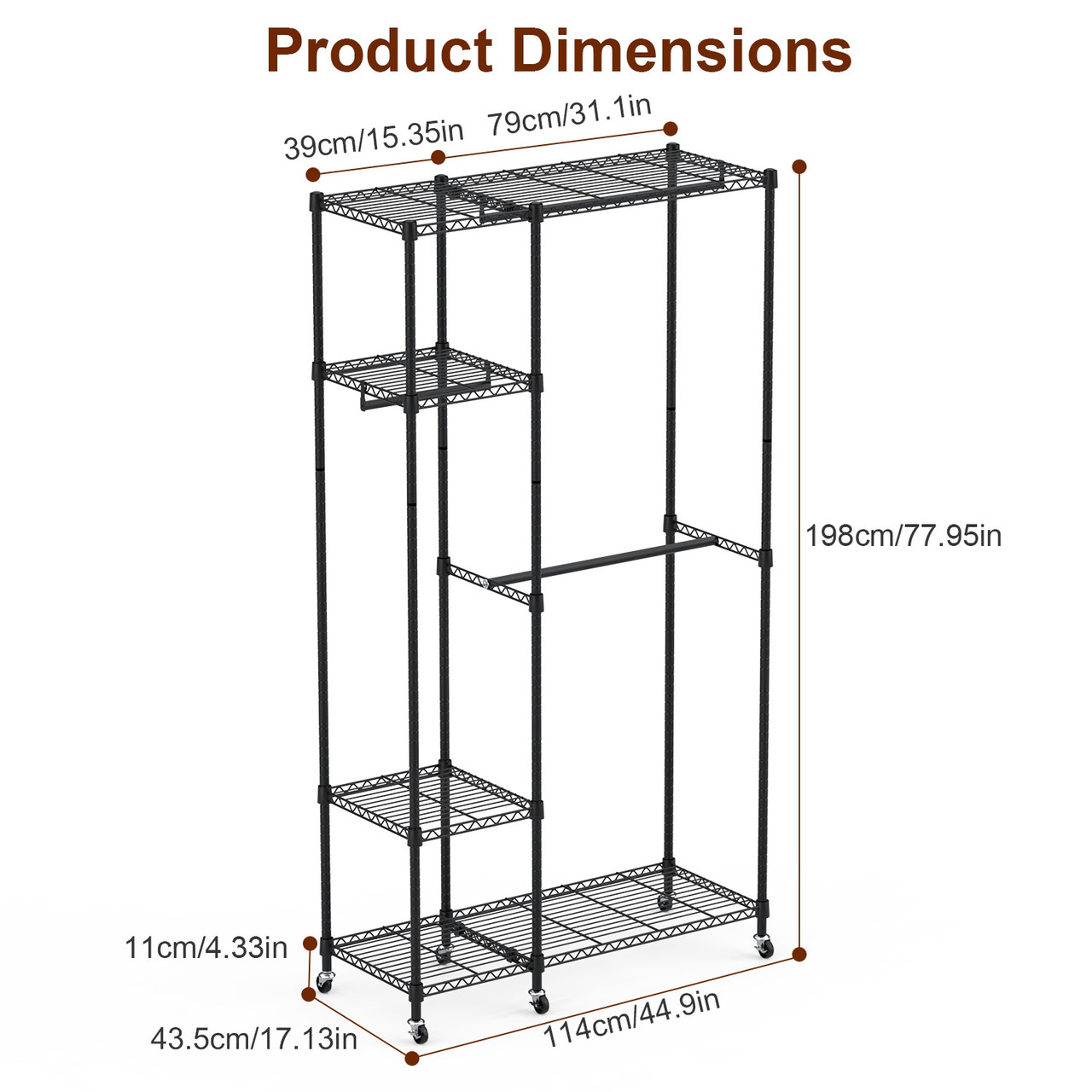 NewHome 4-Tier Heavy Duty Garment Rack product image