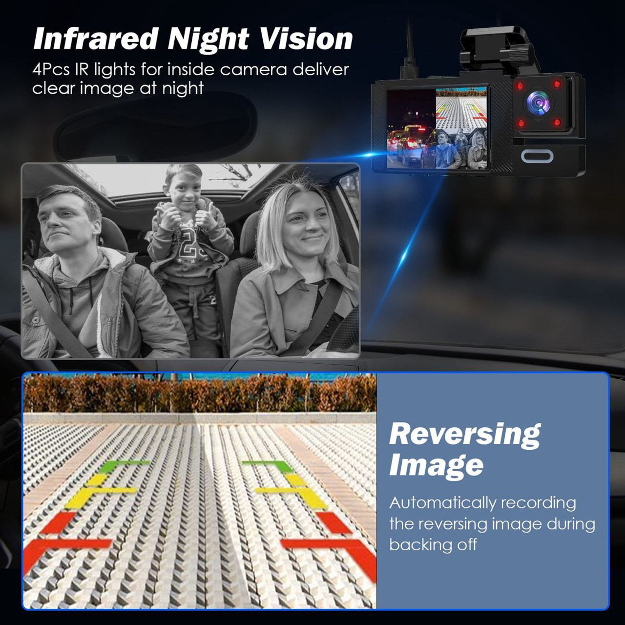 1080P 3-Channel Dash Cam product image