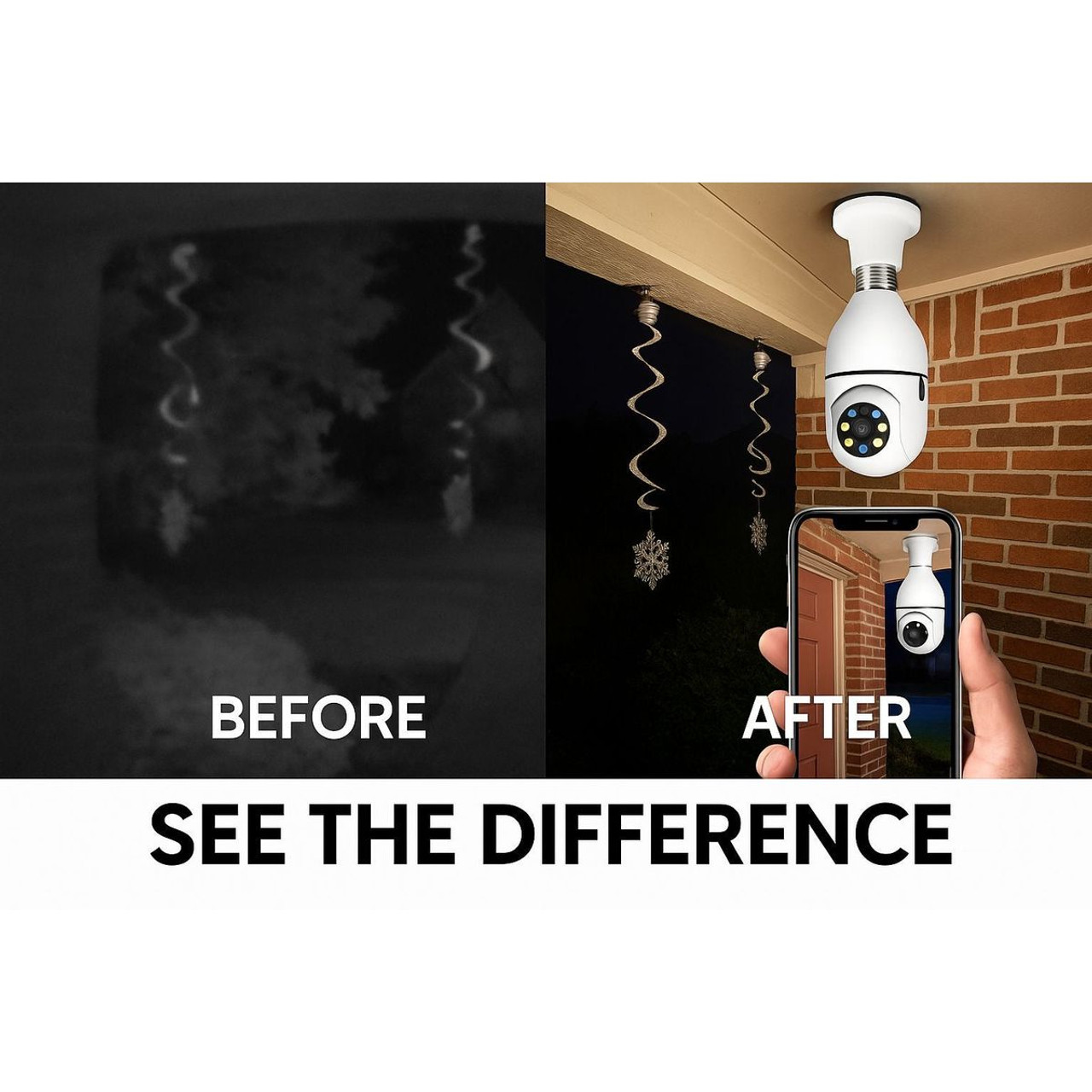5G WiFi Bulb E27 Security Camera (with or without SD Card) product image 5G WiFi Bulb E27 Security Camera (with or without SD Card) product image
