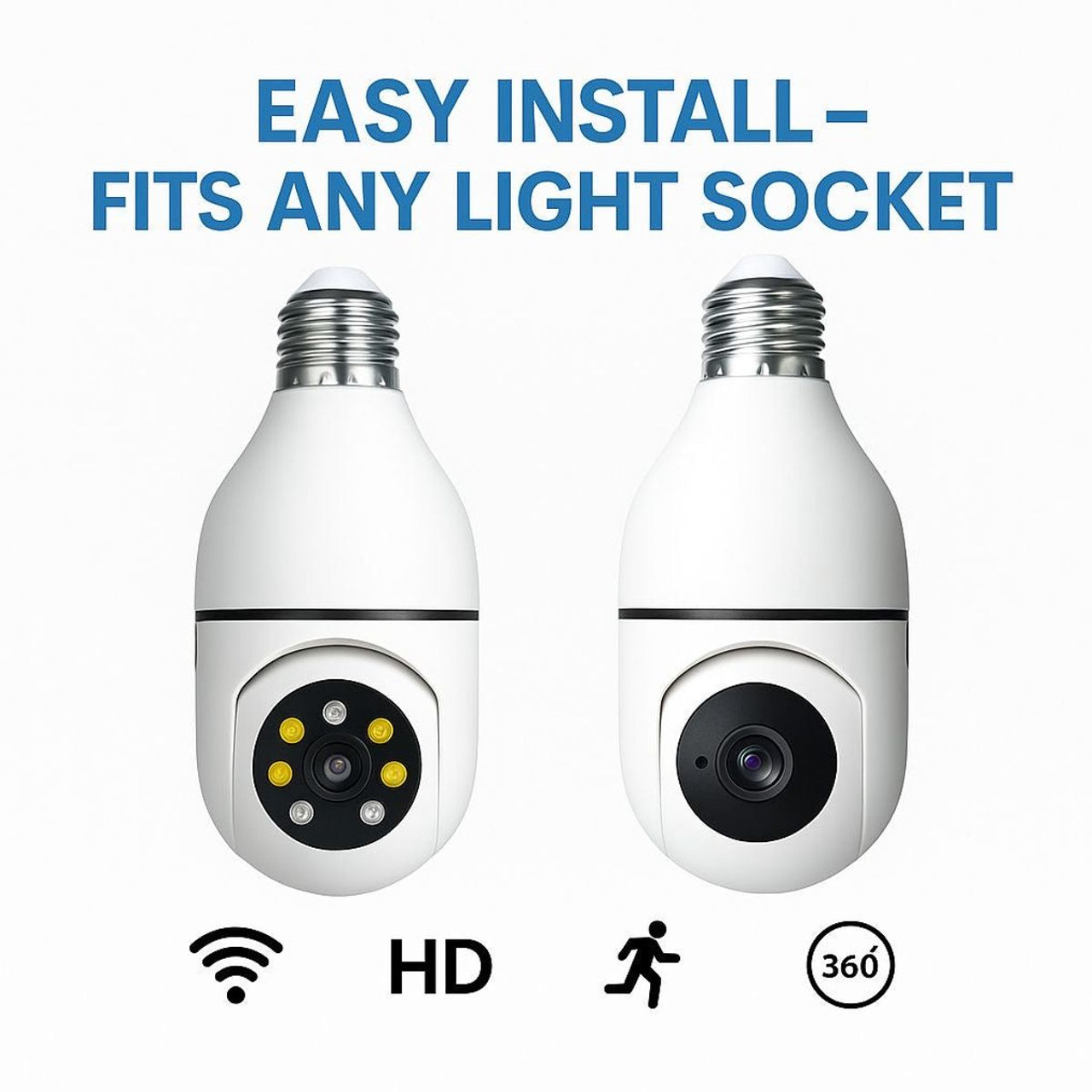 5G WiFi Bulb E27 Security Camera (with or without SD Card) product image 5G WiFi Bulb E27 Security Camera (with or without SD Card) product image