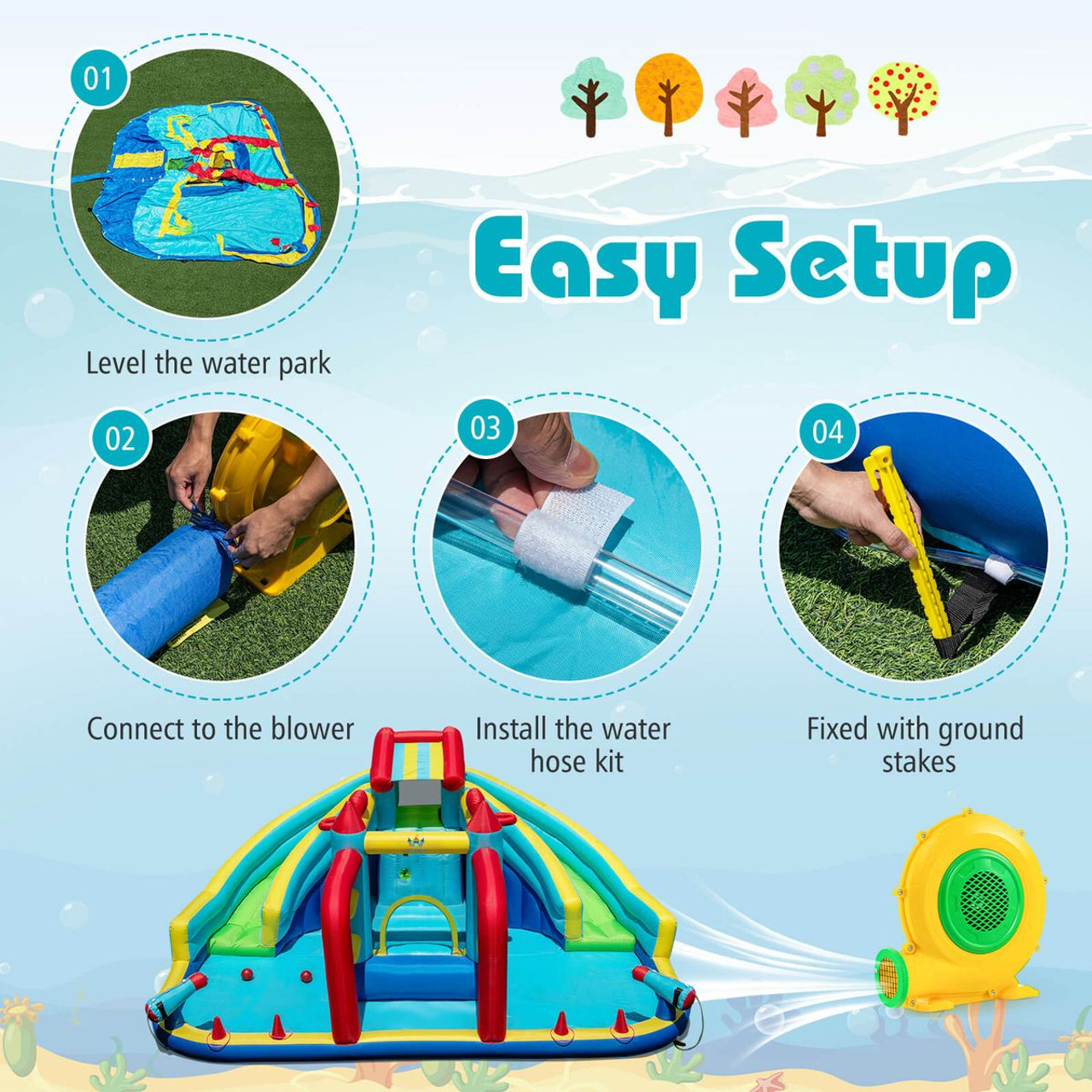 Inflatable Water Park with Water Cannons product image