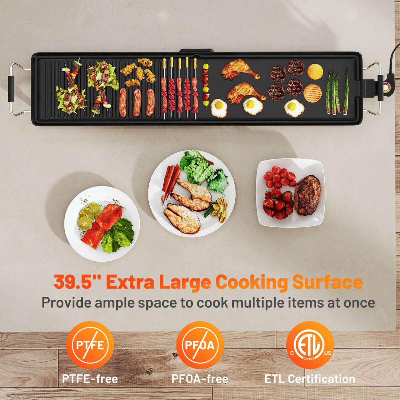 Electric Teppanyaki Grill with Adjustable Temperature product image Electric Teppanyaki Grill with Adjustable Temperature product image