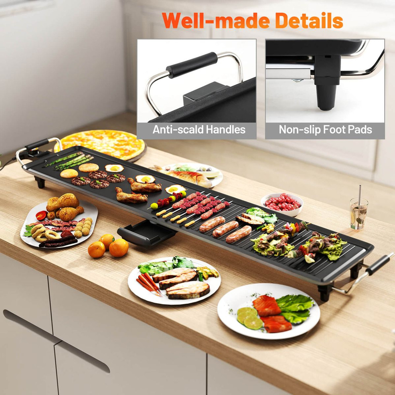 Electric Teppanyaki Grill with Adjustable Temperature product image Electric Teppanyaki Grill with Adjustable Temperature product image