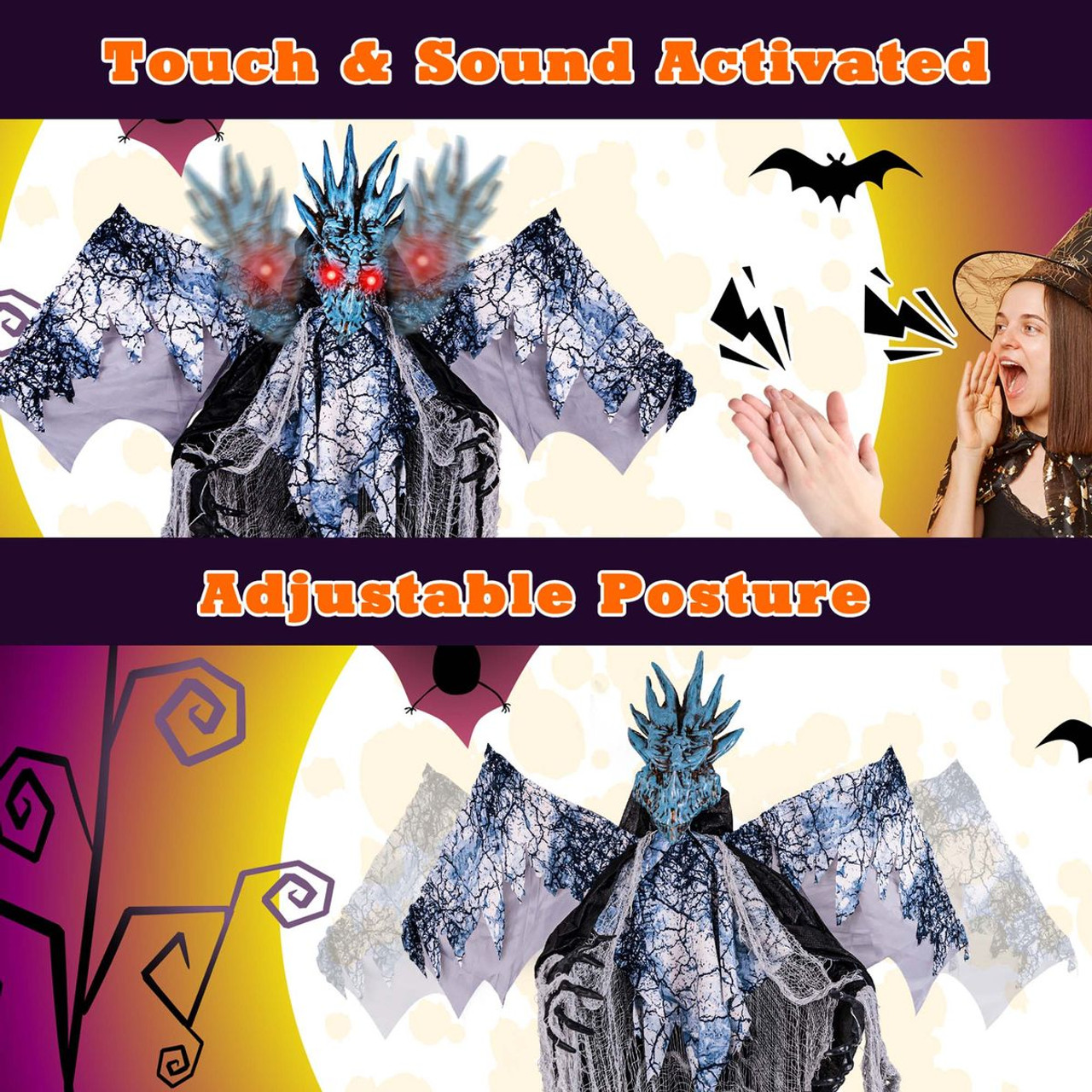 6FT Halloween Animatronic Dragon with Removable Head and Arms product image 6FT Halloween Animatronic Dragon with Removable Head and Arms product image