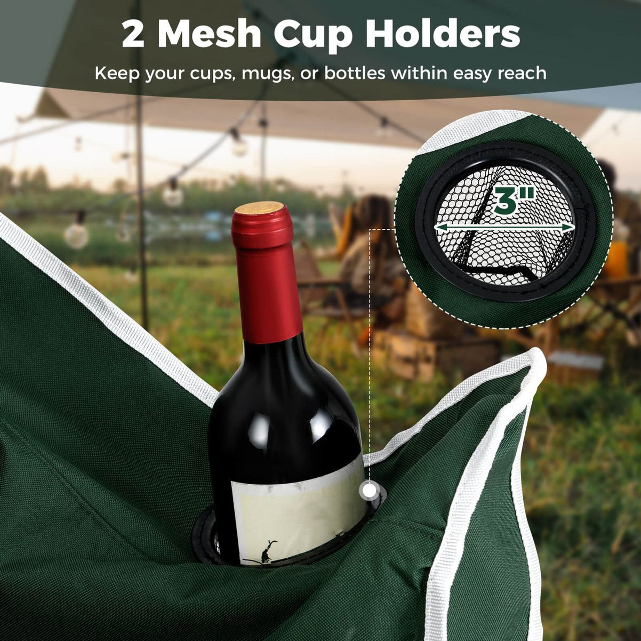 Double Duo Camping Chair with Mesh Cup Holders and Carry Bag product image