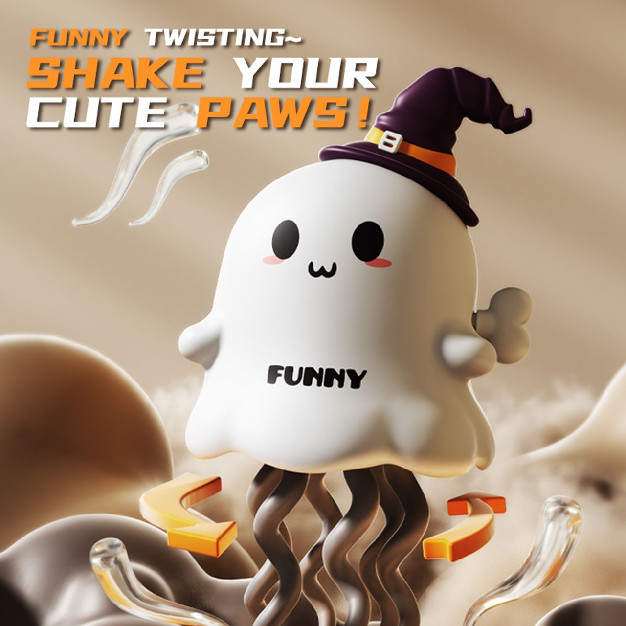 Dancing Halloween Toy Wind Up Moving Ghost Toy For Creative Clockwork Interactive Crawling Moving Sensory Game Fidget Toy product image