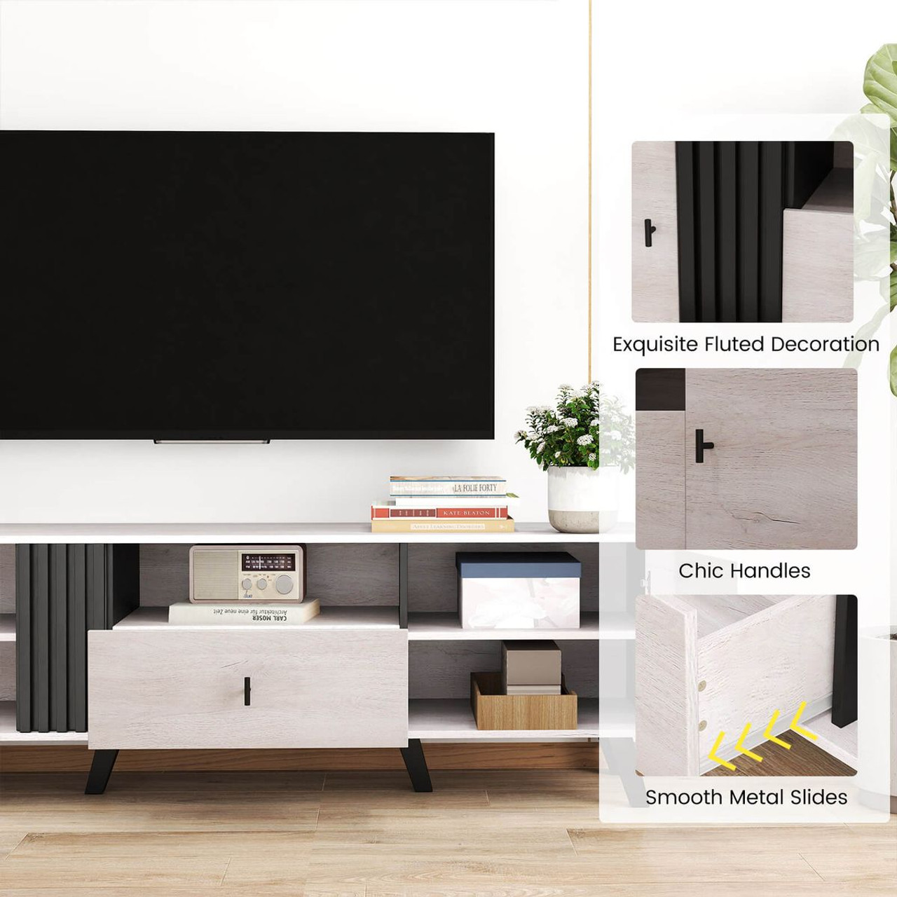 Mid Century Modern TV Stand for 80" TVs product image Mid Century Modern TV Stand for 80" TVs product image