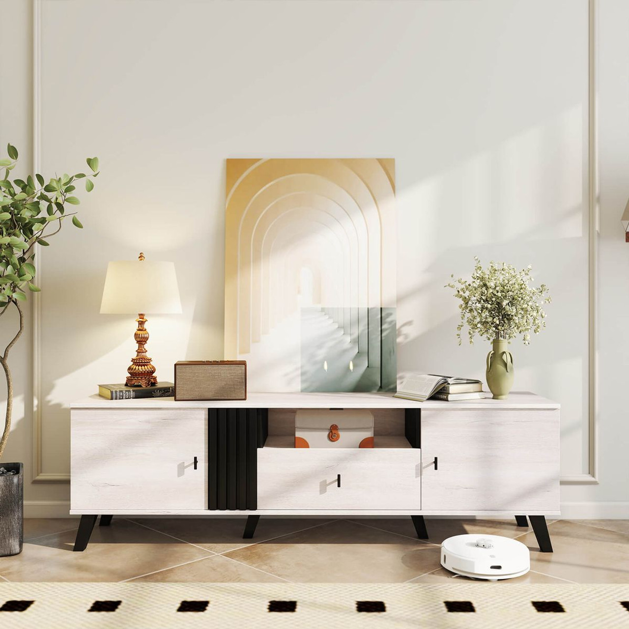 Mid Century Modern TV Stand for 80" TVs product image Mid Century Modern TV Stand for 80" TVs product image