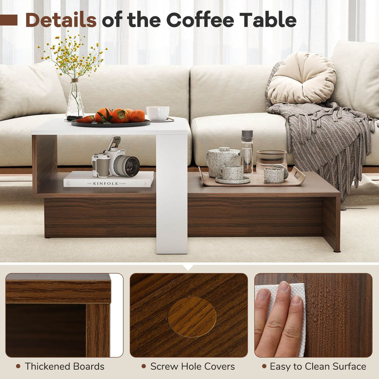 2-Tier Geometric Coffee Table  product image