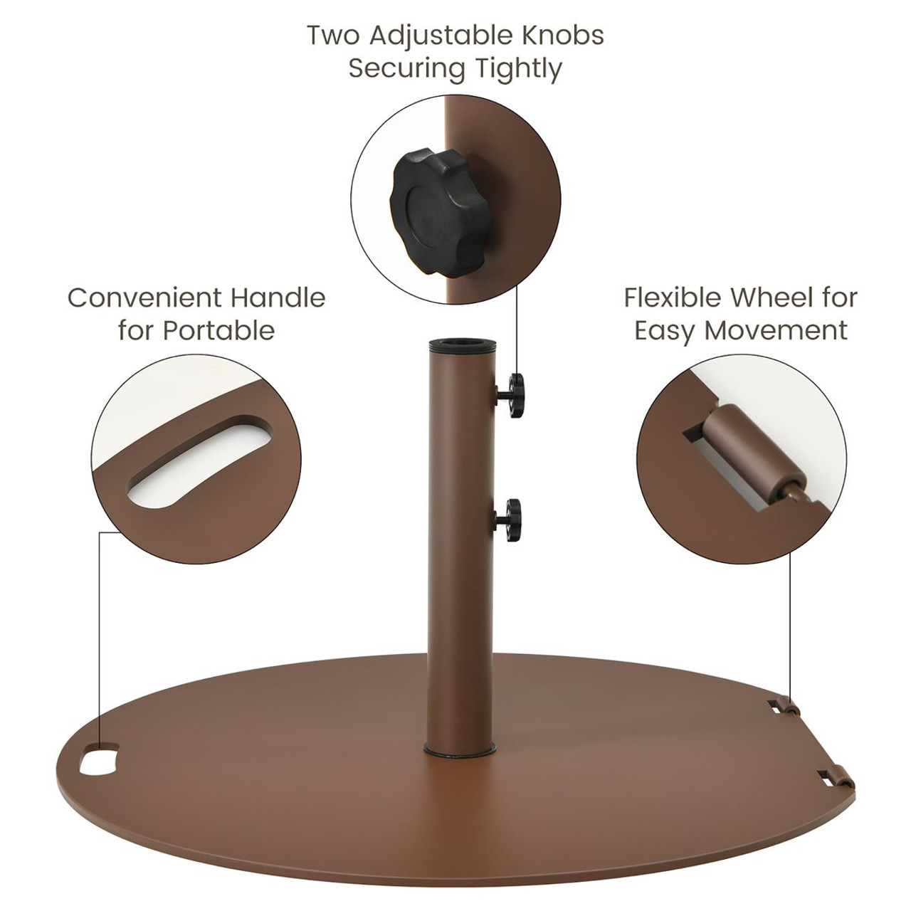 9ft Outdoor Patio Umbrella with Umbrella Stand and Wheels product image