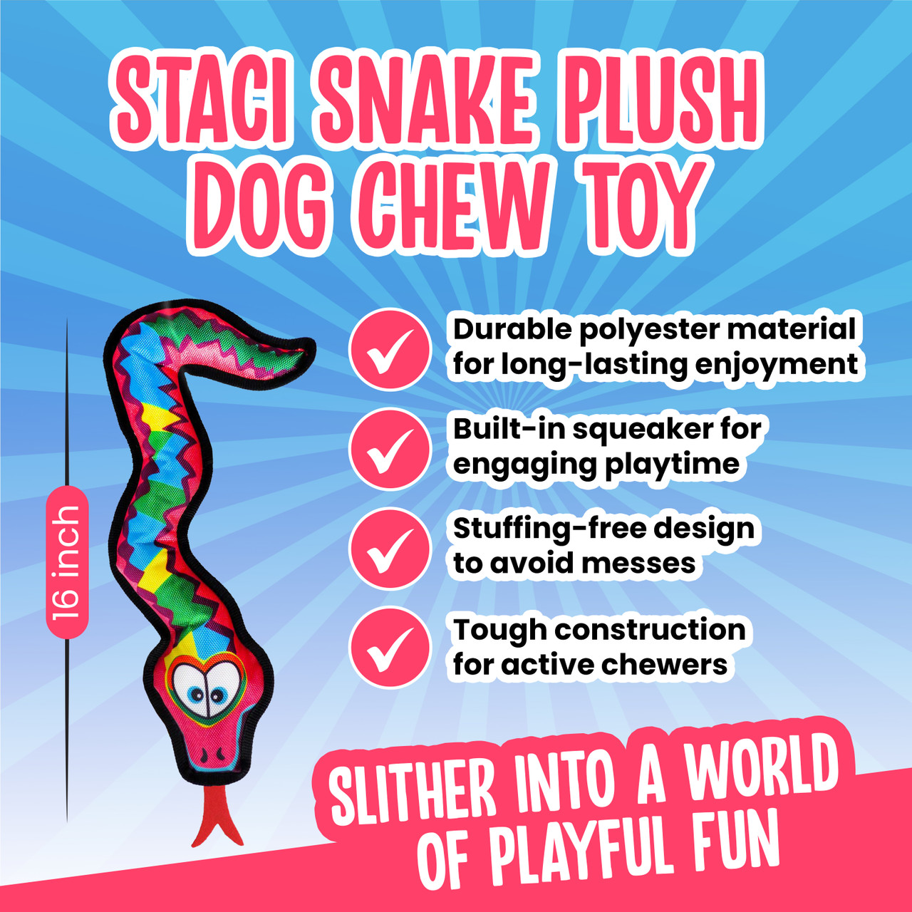 Scoochie Pet Squeaky Plush Dog Chew Toy product image