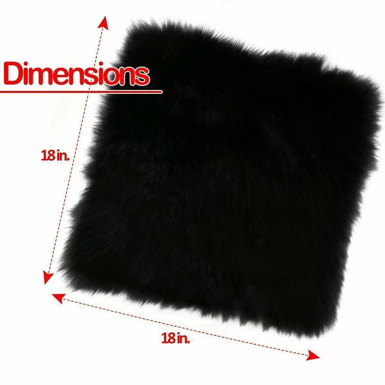 Zone Tech Black Faux Sheepskin Car Seat  product image