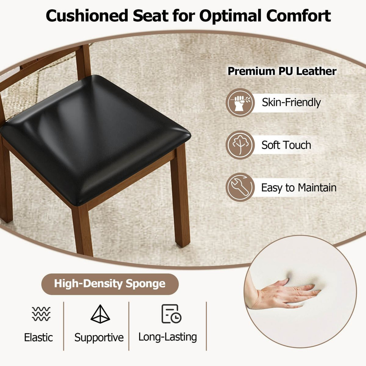 Dining Chairs with Hollowed Surface (Set of 2 or 4) product image