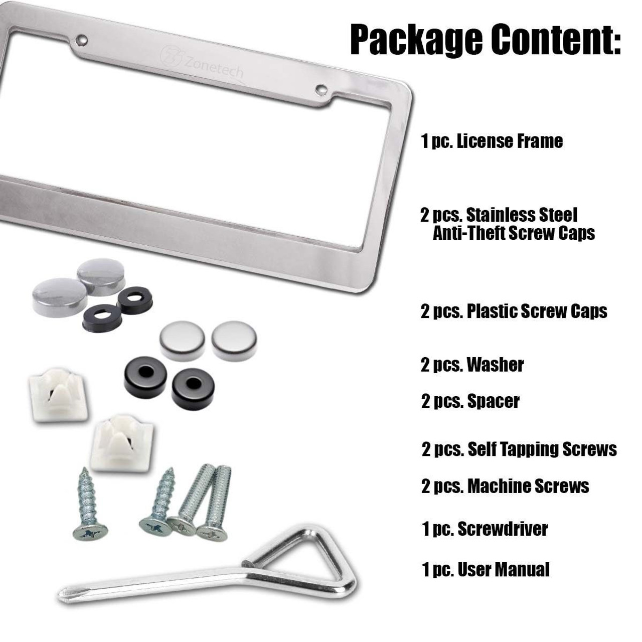 Matte Aluminum License Plate Frame product image