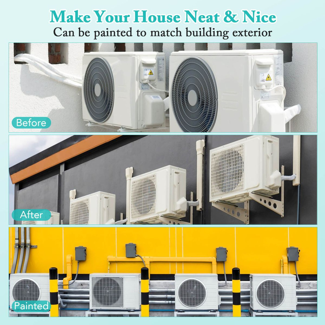 4" PVC Decorative Mini Split Line Set Cover product image