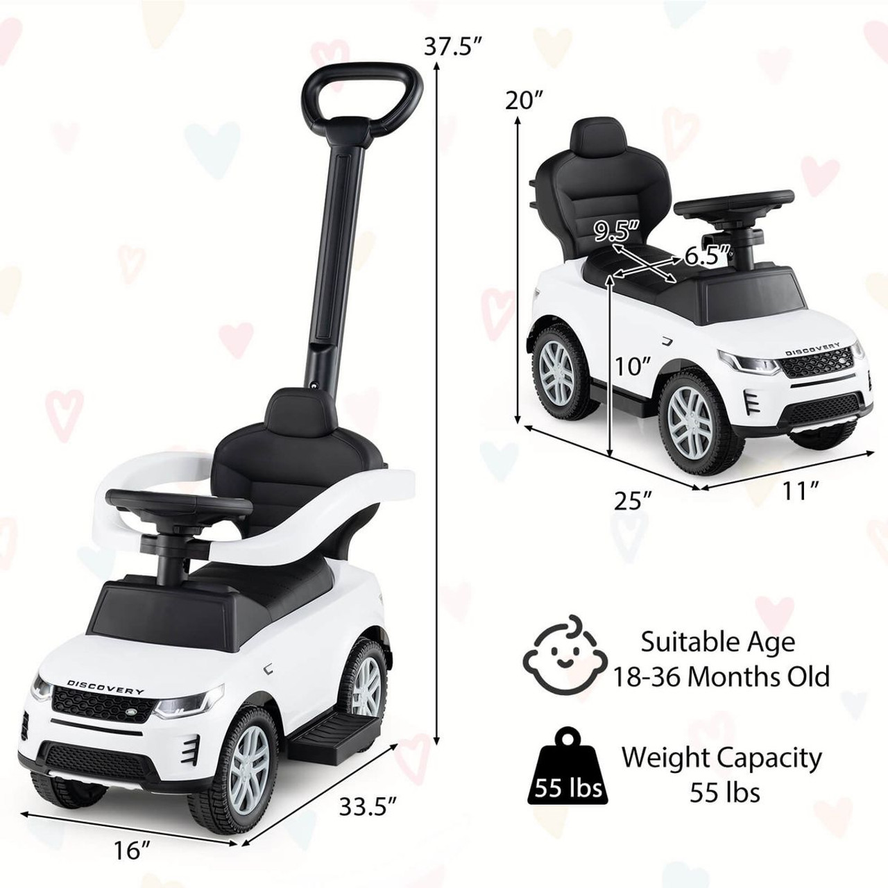 Kids' Ride-on Push Car with Horn & Under-Seat Storage product image Kids' Ride-on Push Car with Horn & Under-Seat Storage product image