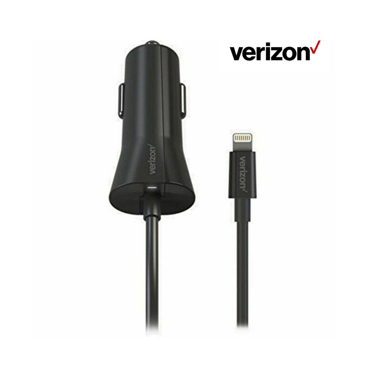 Verizon 2.4A Coiled Lightning Car Charger (2-Pack) product image