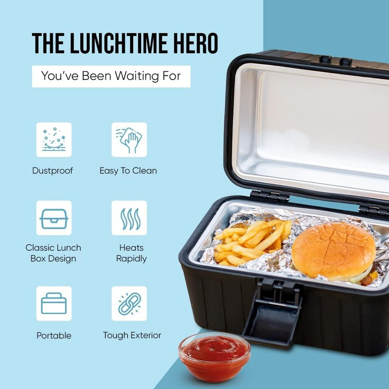 Hard-sided Heating Insulated Lunch Box (2-Pack) product image