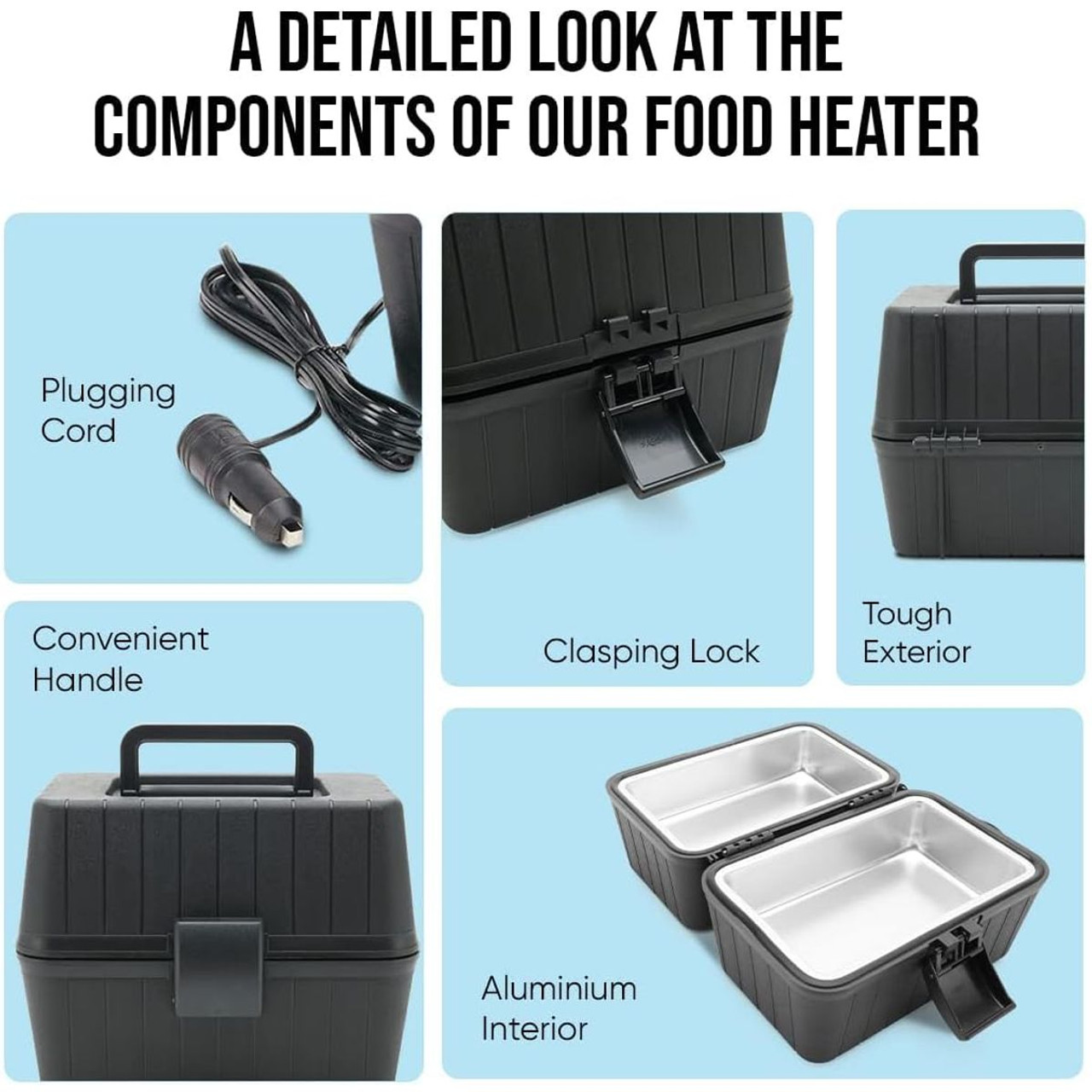 Hard-sided Heating Insulated Lunch Box (2-Pack) product image