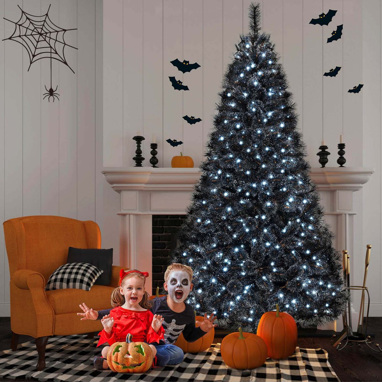 Black Artificial Tree with Frosted Branch Tips  product image