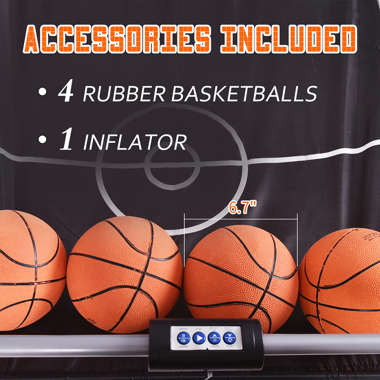 Indoor Double Electronic Basketball Arcade Game with 4 Balls product image