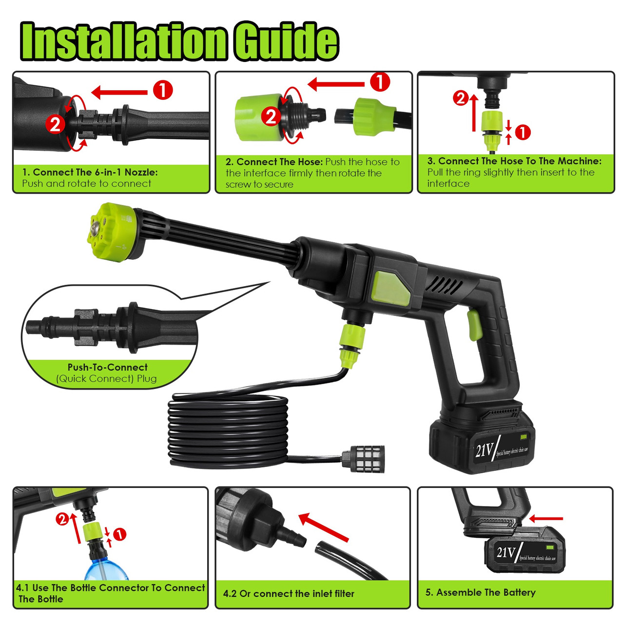 Cordless Power Washer with 300W Motor product image