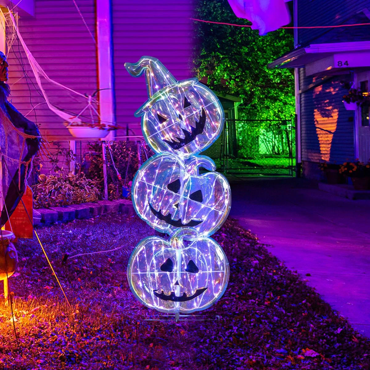 3.4-foot Halloween Stacked Pumpkins with 150 LED product image