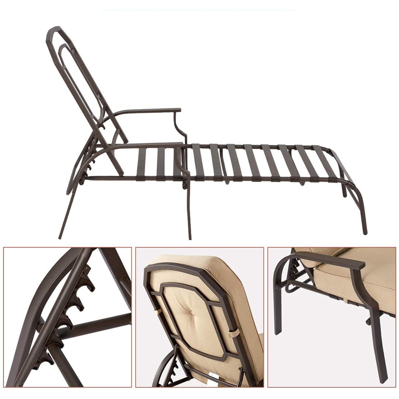 Adjustable Outdoor Patio Chaise Lounge Chair  product image