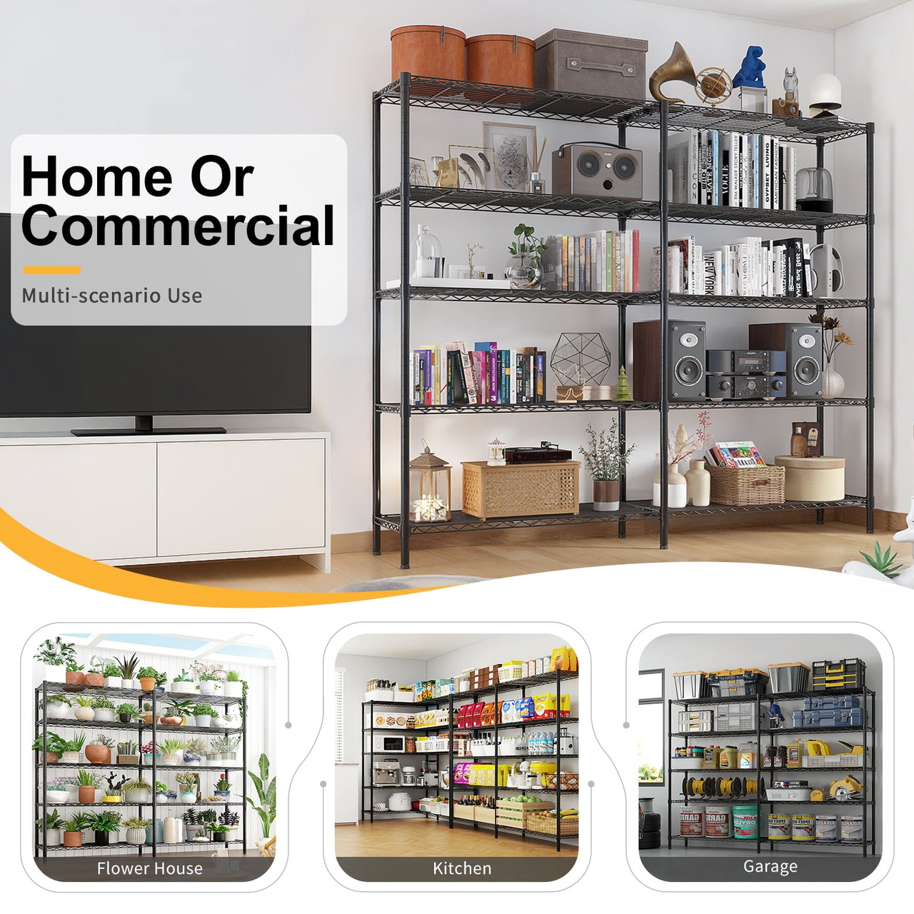 5-Tier Heavy Duty Wire Shelving product image 5-Tier Heavy Duty Wire Shelving product image