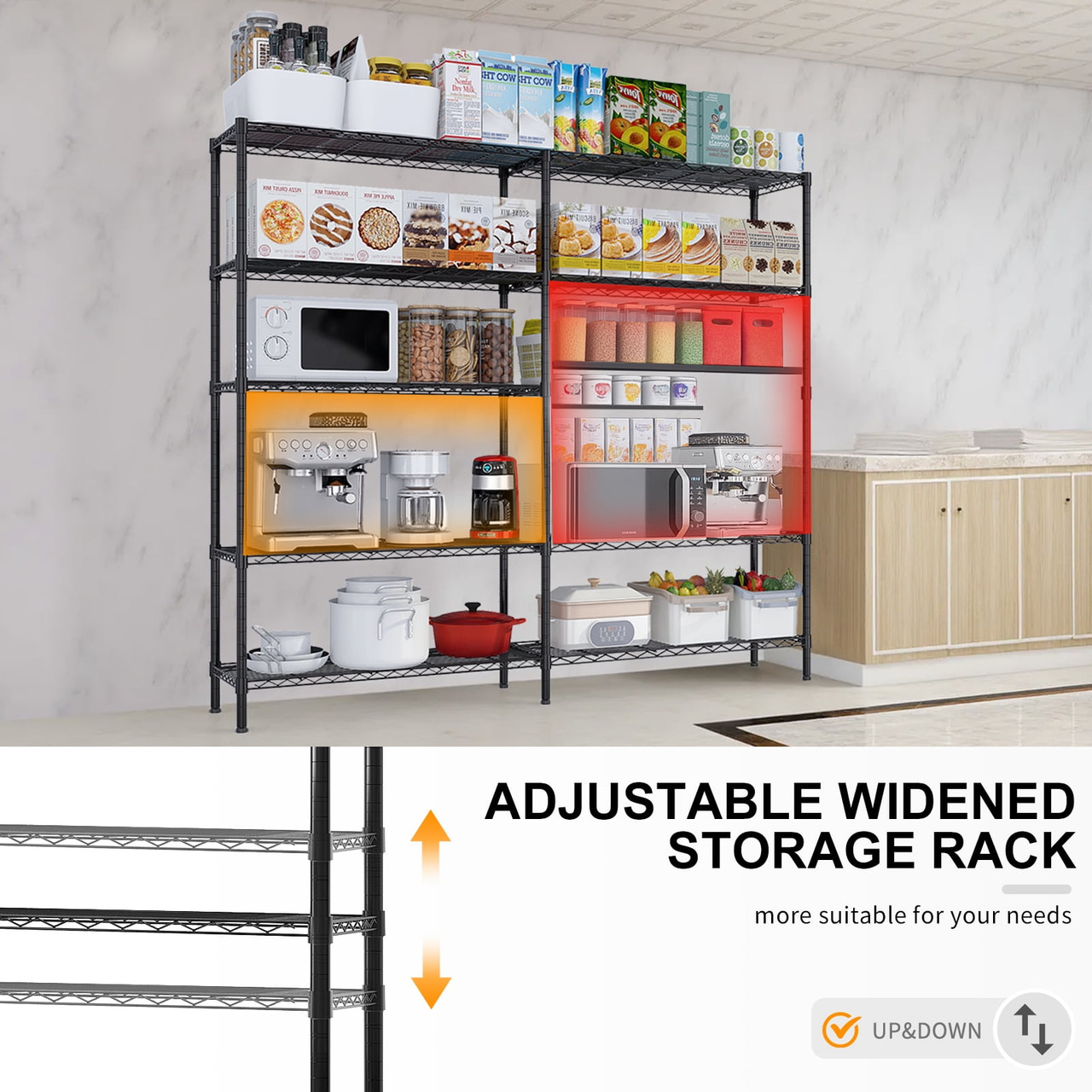 5-Tier Heavy Duty Wire Shelving product image 5-Tier Heavy Duty Wire Shelving product image