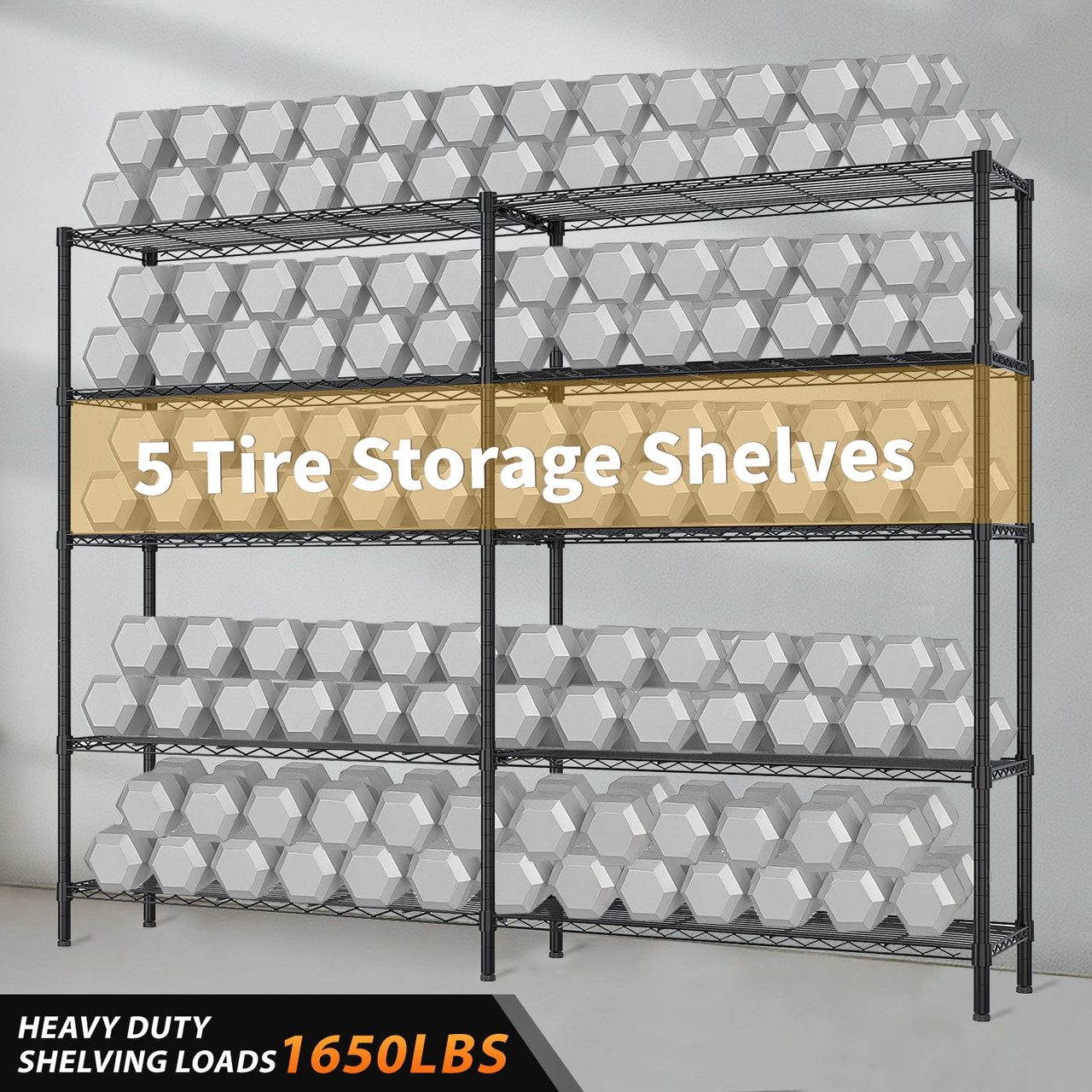 5-Tier Heavy Duty Wire Shelving product image 5-Tier Heavy Duty Wire Shelving product image