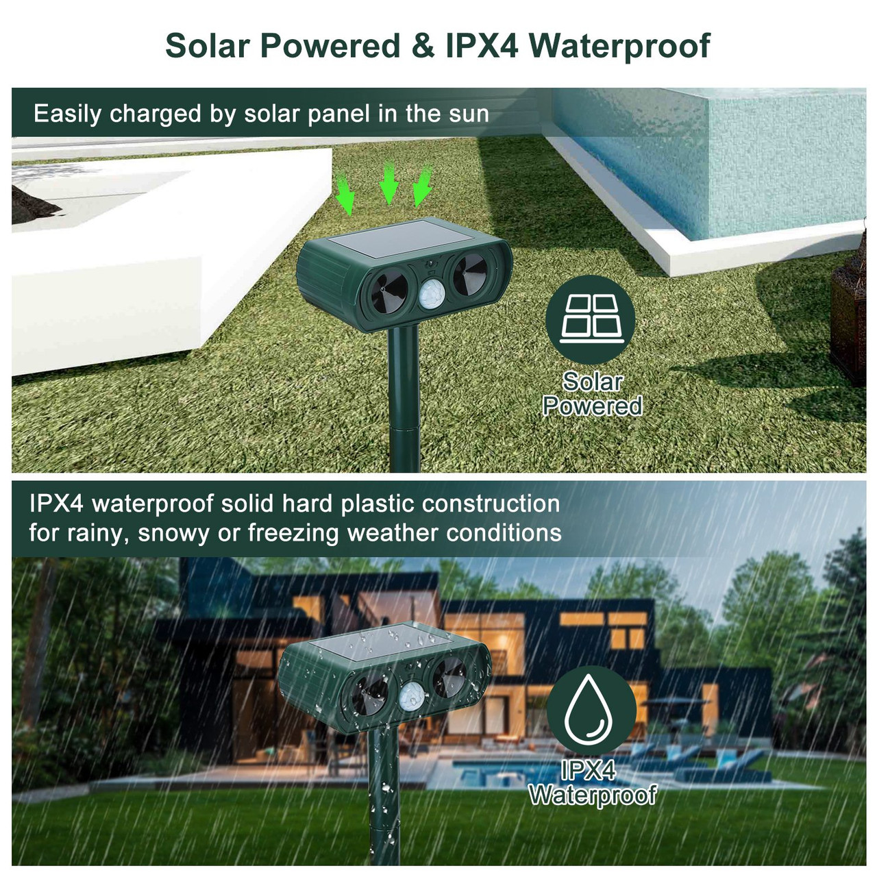 Solarek® Solar Ultrasonic Animal Repeller with Motion Sensor product image