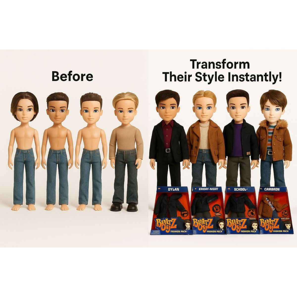 Bratz Boyz Collector’s Edition Fashion Pack (6-Pack) product image
