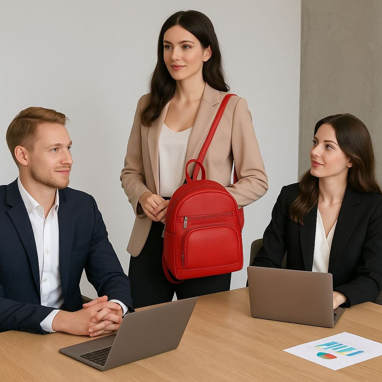 Genuine Leather Everyday Commuter Backpack product image