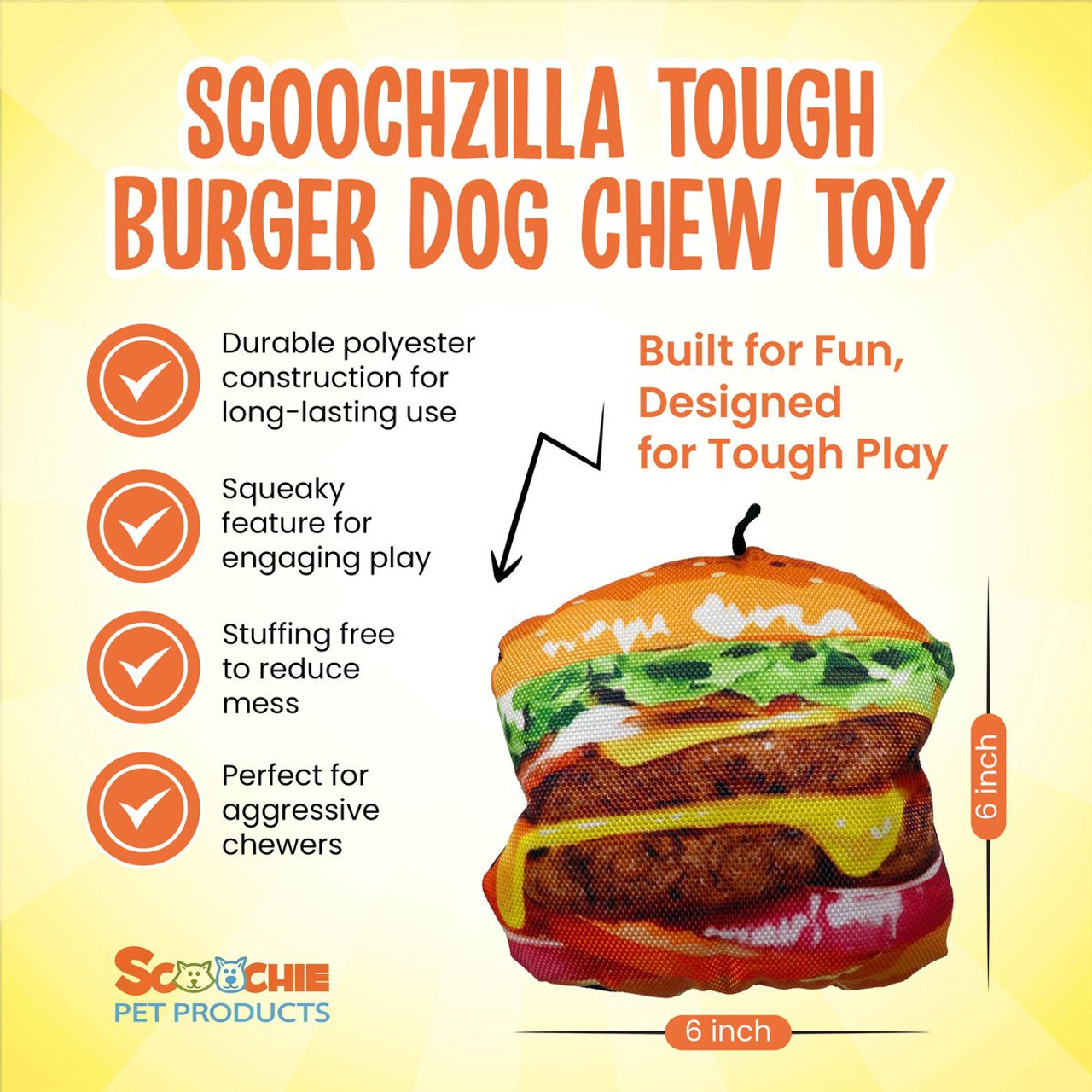 Scoochie Pet Scoochzilla Tough Squeaky Dog Chew Toys product image Scoochie Pet Scoochzilla Tough Squeaky Dog Chew Toys product image