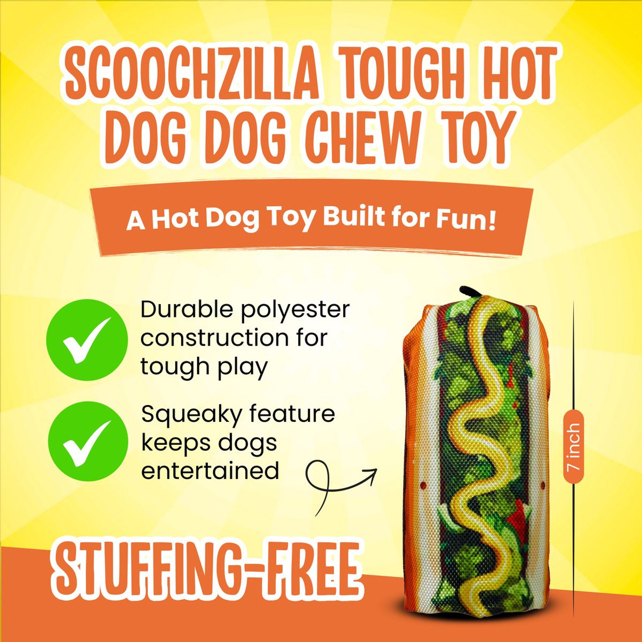 Scoochie Pet Scoochzilla Tough Squeaky Dog Chew Toys product image Scoochie Pet Scoochzilla Tough Squeaky Dog Chew Toys product image
