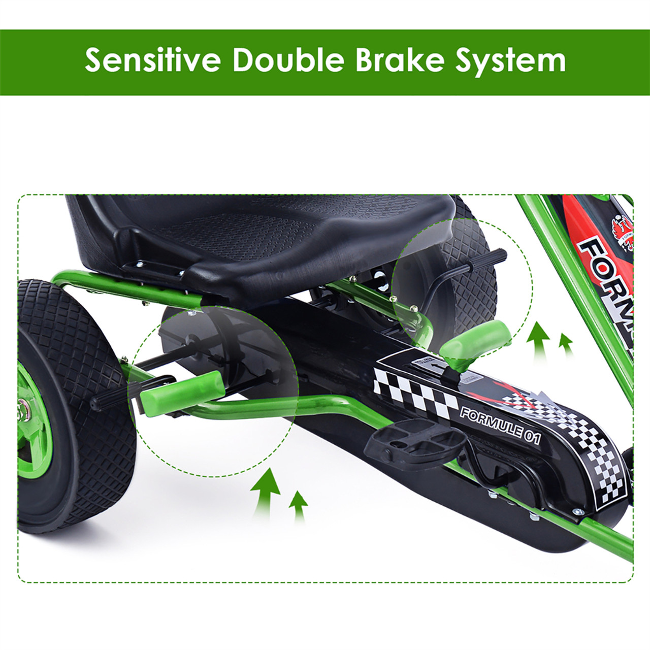4-Wheel Kids' Ride-On Pedal Powered Vehicle product image