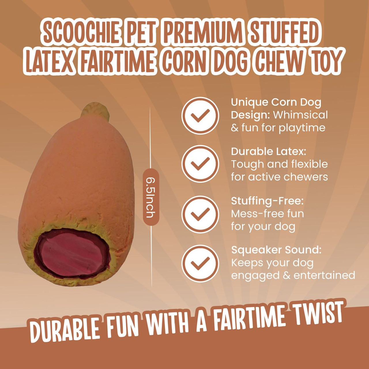 Scoochie Pet Premium Stuffed Latex Dog Chew Toys product image