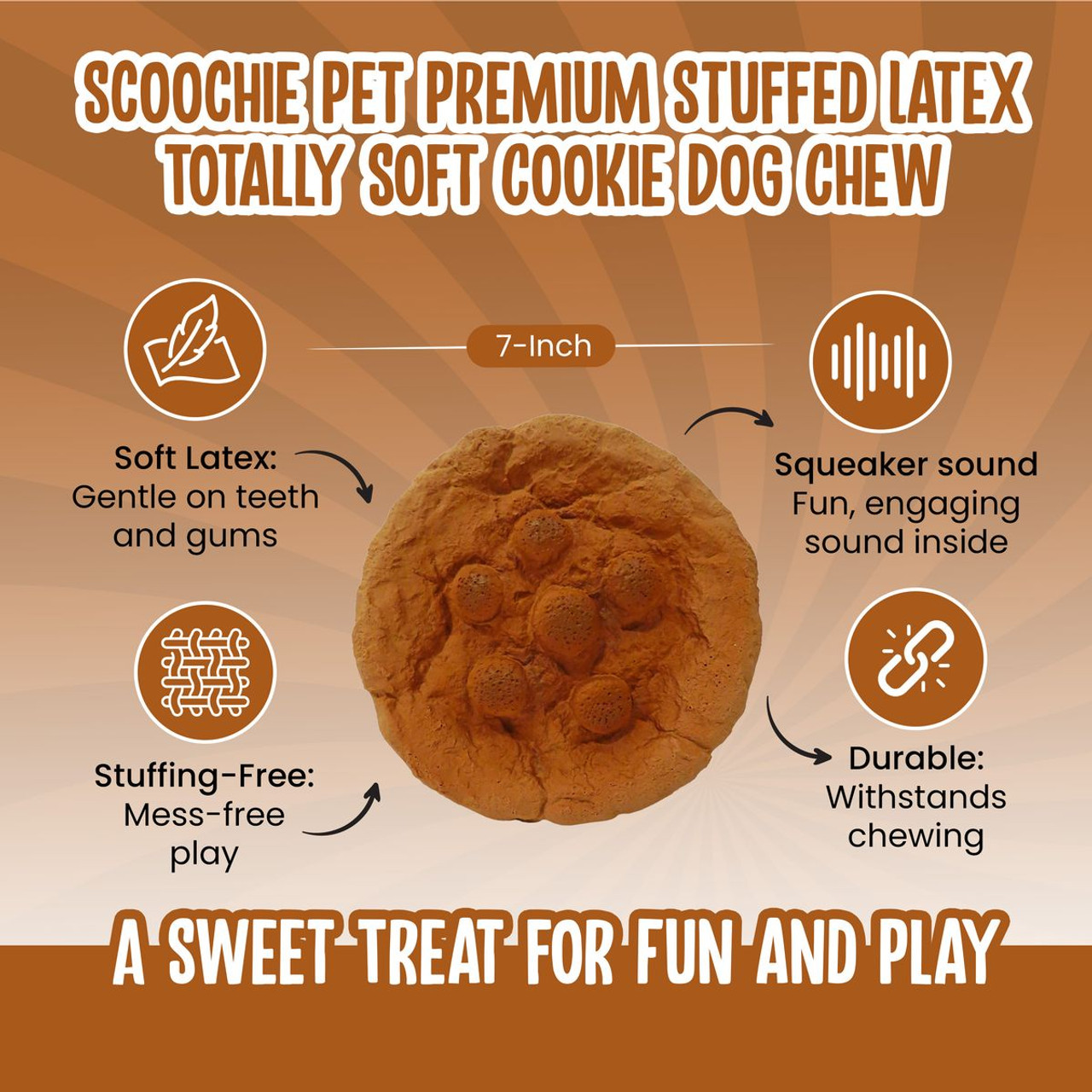 Scoochie Pet Premium Stuffed Latex Dog Chew Toys product image